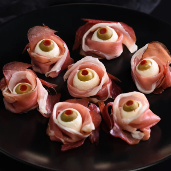 DIY Yeux Jambon et mozzarella pour Halloween